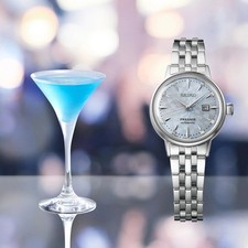 Seiko Presage Cocktail Time Automatic Diamond Light Blue Dial Watch SRE007 4