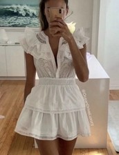 NWT SMALL LoveShackFancy x Target Penelope White Dress Ruffle Tiered Cottagecore