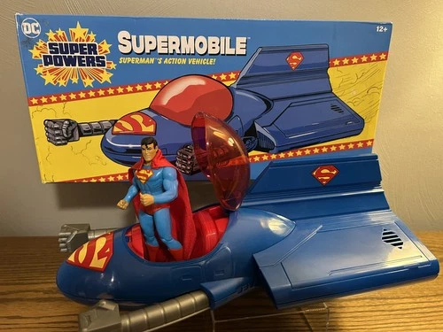 McFarlane Toys DC Super Powers - CLASSIC SUPERMAN, SUPERMOBILE w Box!