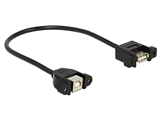 85107 Câble USB 2.0 USB Femelle A, USB B Femelle 0,25m Noir DELOCK - Photo 1/1