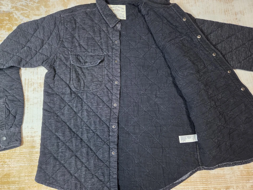 Camisa American Eagle Outfitters Para Hombres Grande Acolchada Botón A Presión Chaqueta Chamarra Foto 2 de 4