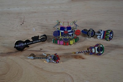 Lot of 5 Hard Rock Cafe Pin Seminole Hard Rock Casino Happy Birthday Guitar