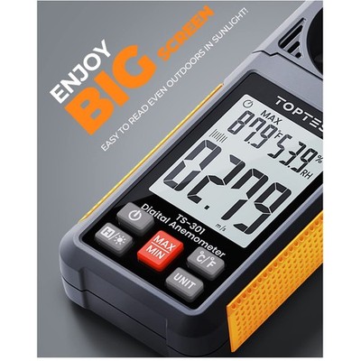 Versatile Wind Speed Meter with Temperature Readings