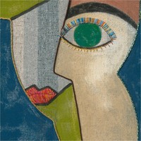 Fototapete Kunst Vliestapete Textil Bunt Blau Abstrakt Wohnzimmer KüChe