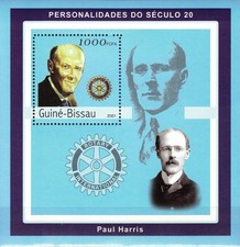 GUINEA BISSAU 2001 1966 Block Paul Harris Pers&ouml;nlichkeiten Rotary Intl. **