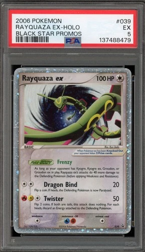 Pokemon Rayquaza ex Black Star Holo Promo #039 PSA 5
