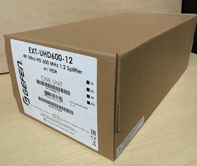GEFEN EXT-UHD600-12 Ultra HD 600 MHz 1x2 Splitter for HDMI w/ HDR 4K60Hz New