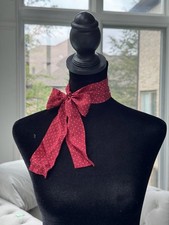 Vintage Liz Claiborne Accessories Red Polka Dot 100 Silk Neck Scarf