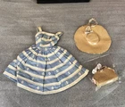 Vintage BARBIE SUBURBAN SHOPPER Outfit Dress Shoes, Hat & Basket NO TAG