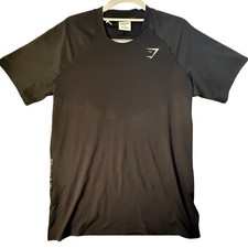 Gymshark Speed T Shirt Mens Medium Black Excellent Short Sleeve Performance