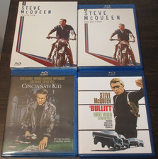 Lot of 6 Steve McQueen Blu-rays, Excellent, Box Ship, 1 Owner, see Comments