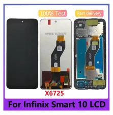 Pour Infinix Smart 10 X6725 LCD Afficher l'ensemble de numériseur d'écran tactile Remplacer