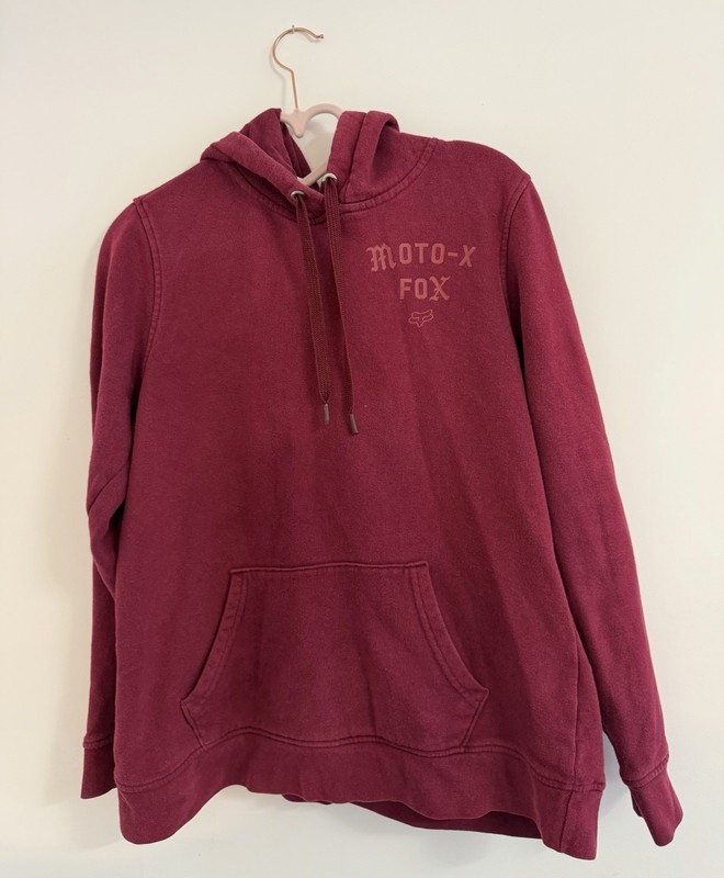 Fox Racing Non Stop Moto-X Pullover Fleece Hoodie Unisex Burgundy MX Medium