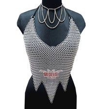 Medieval Chainmail Top Aluminum Butted 10mm Ring Handmade Women's Costume