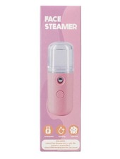 Pink Rechargeable Nano Mist Hydrating Facial Steamer USB Plastic Device