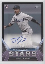 2021 Topps Update Baseball Stars Black 155/199 Jose Devers #BSA-JDE Auto 7m3