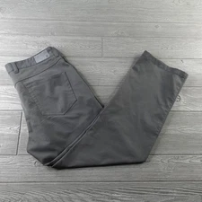 Peter Millar EB66 Pants Mens 33x28 Gray Flat Front Striaght Leg Performance