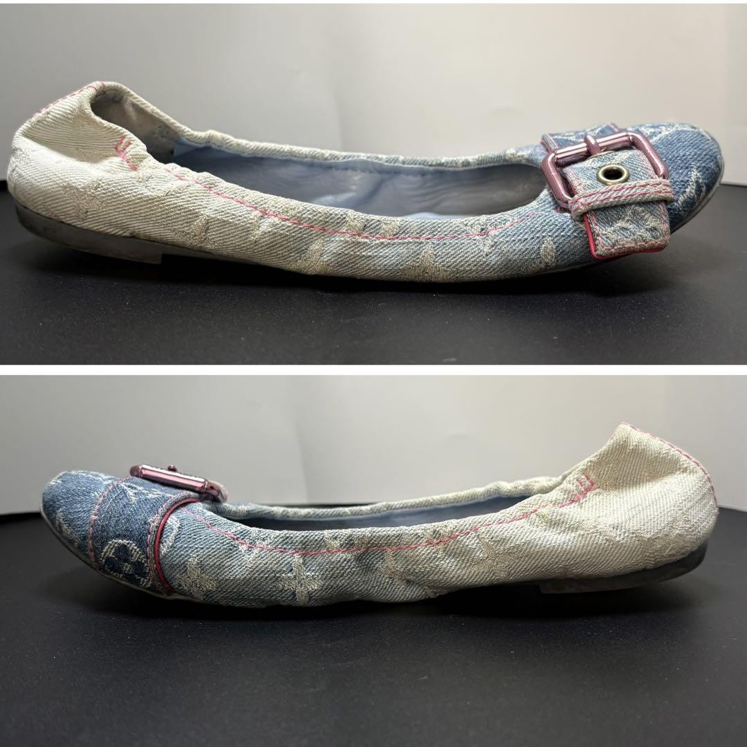 Louis Vuitton Ballet Shoes Pumps Monogram EU 35.5 US 5.5 Indigo Blue Auth thumbnail 5