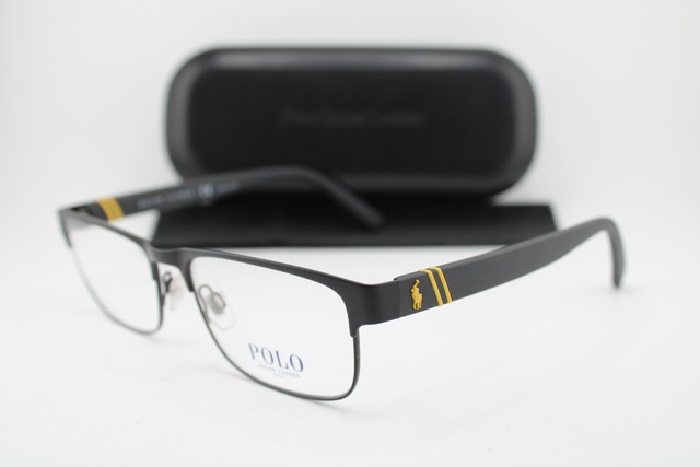 NEW POLO RALPH LAUREN PH 1203 9397 BLACK GUNMETAL AUTHENTIC EYEGLASSES 55-17
