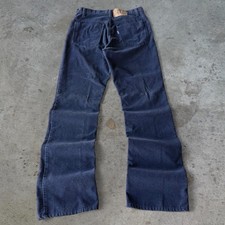 Vintage 1970s Levi  s White Tab Navy Corduroy Bellbottom Flare Pants Size 30 x 33