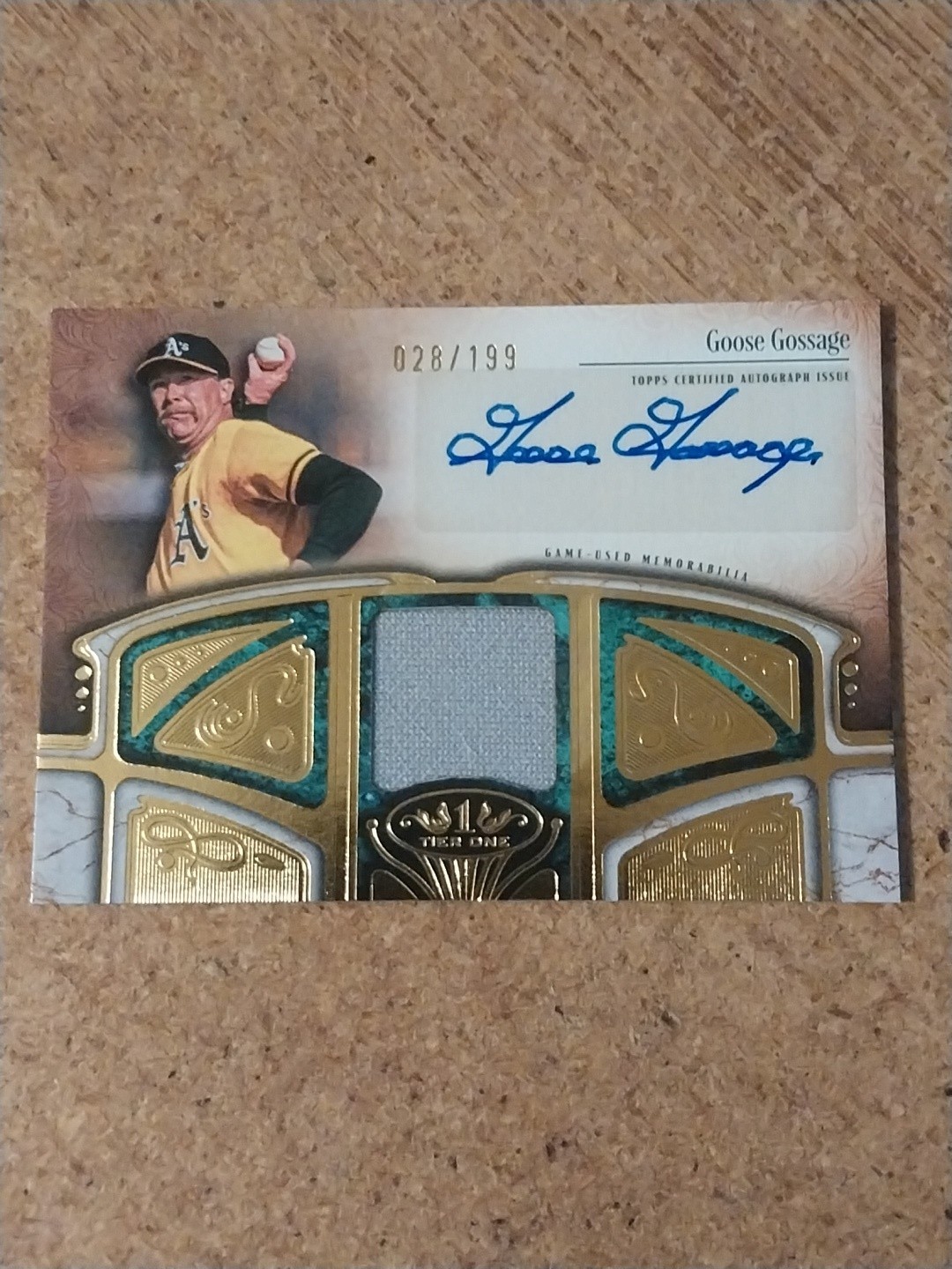 2026 Topps Tier One Goose Gossage Auto Relic #AT1R-GG /199 Auto Patch A's HOF view 1