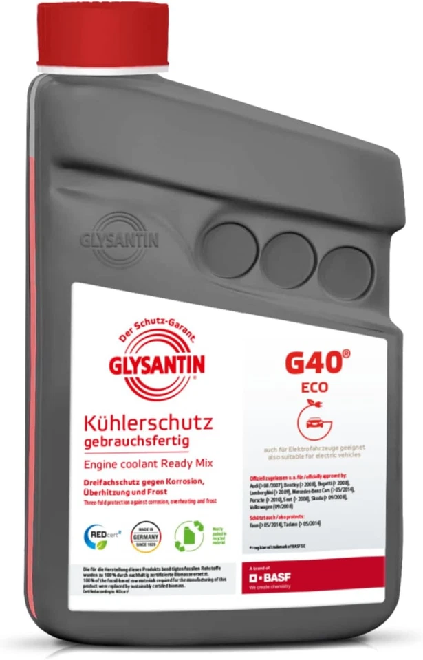 BASF GLYSANTIN G40 ECO BMB Kühlerschutz READY MIX 1 Liter pink gebrauchsfertig