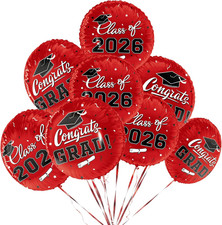 Class of 2026 Graduation Party Supplies & Decorations - 12Pcs 18" Congrats Grad 