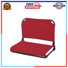 Ozark Trail Stadium Seat Dark Red Folding Bleacher Cushion Portable Chair