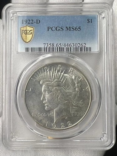 1922-D $1 Peace Dollar 90% Silver Denver PCGS MS65 US Coin