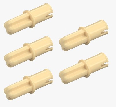 5 New LEGO Tan Technic 1L Axle with Pin w/o Friction Ridges 6562 4666579 connect