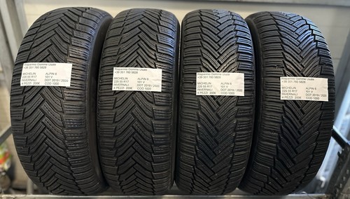 4 PNEUMATICI USATI MICHELIN ALPIN 6 INVERNALI 225 55 R17 101 V DOT 2019 / 2020