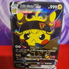 Asta Black Clover Pika Cosplay Pokemon Cute Doujin ACG HOLO Card - Near Mint C.