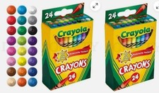 2 Pack Crayola Classic Multicolor Crayons 24 Colors Back to School 52-3024