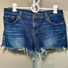 J Brand Tribute fit denim cutoff shorts size 28 darker wash