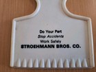 Set Of 3 Vintage Advertising Ice Scrapers Stroehmann Bros. Safety — photo 3