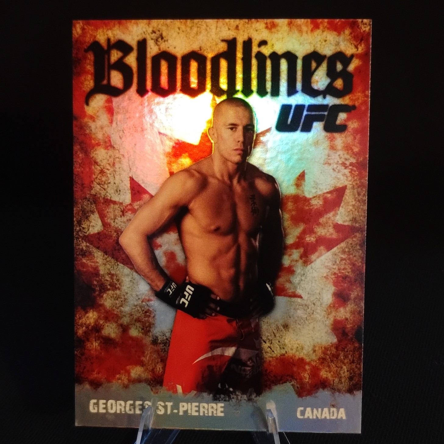 Topps UFC Bloodlines 2009 Georges St-Pierre Canada Insert Card BL-5