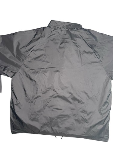 UltraClub Coaches Jacket Men L Black Snap Nylon Windbreaker Lined New NWT - Picture 5 of 6