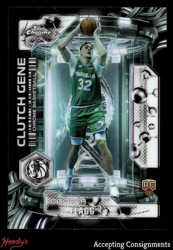 2025-26 Topps Chrome Clutch Gene Refractor #CG11 Cooper Flagg RC Rookie MAVS
