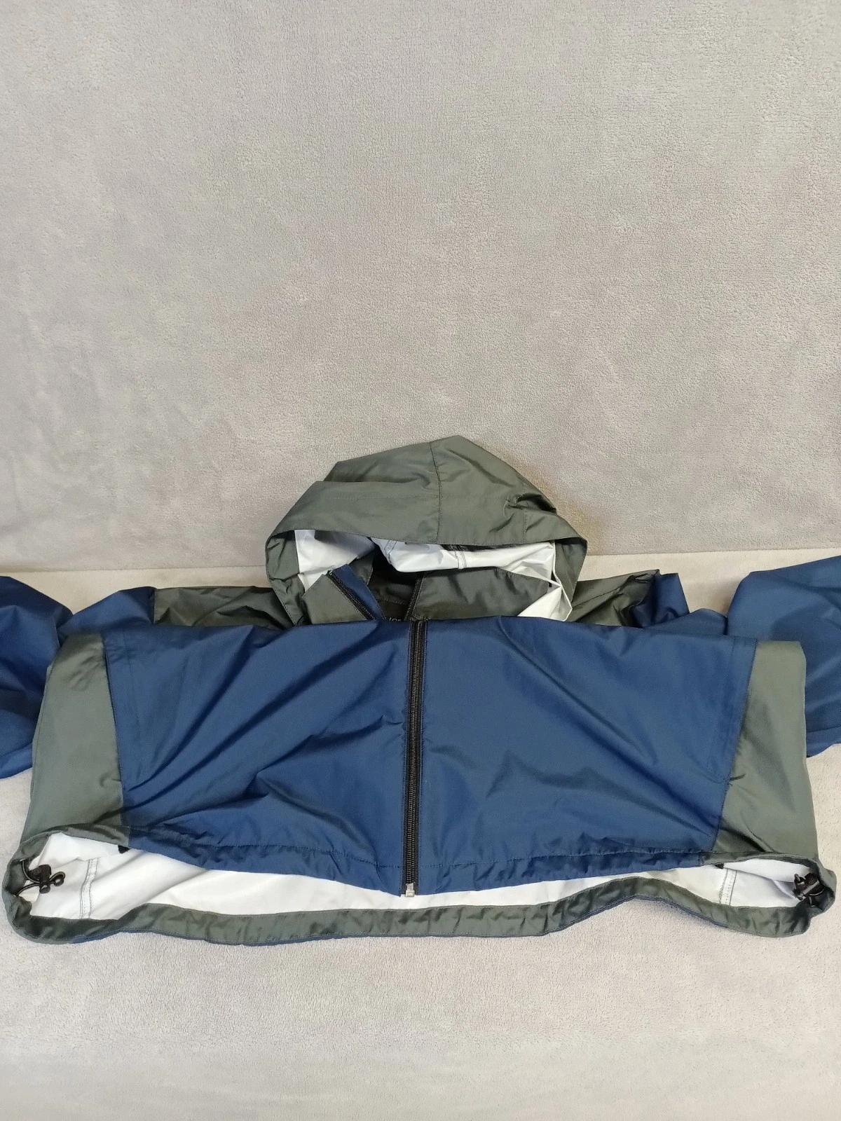 Frogg Toggs Rain Jacket Men's XL /XXL Blue Gray Hooded Packable Full Zip image 10