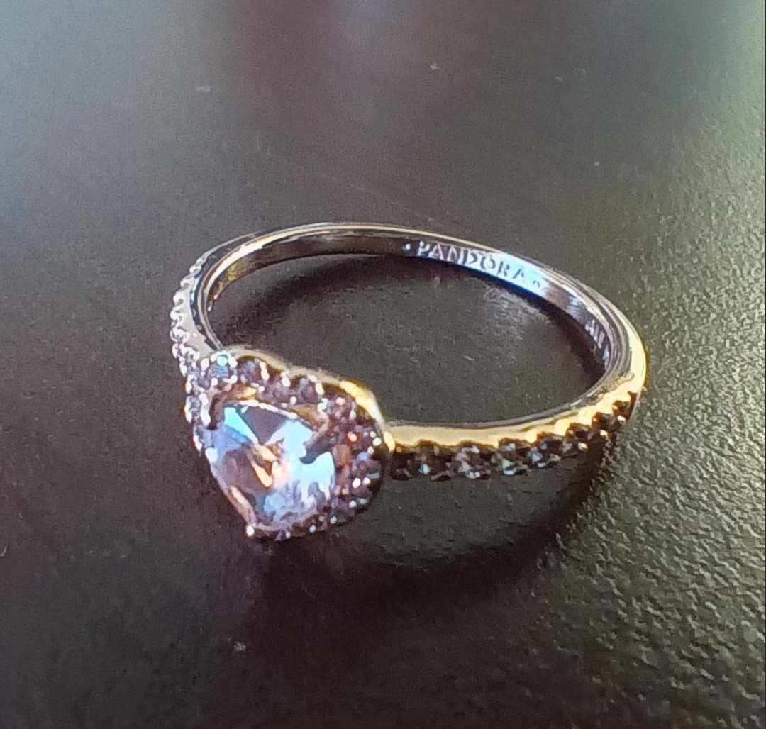 Authentic Pandora 14K Rose Gold Plated Elevated Heart Ring | eBay