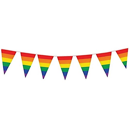 Rainbow Party Decorations Stripe Flag Banner LGBTQ Gay Pride Mardi Gras Supplies - Picture 1 of 1