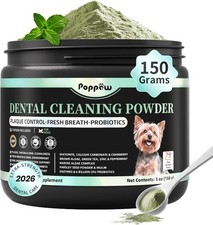 Dog Teeth Cleaning Powder with Probiotics, Dog Dental Powder for Teeth Cleaning
