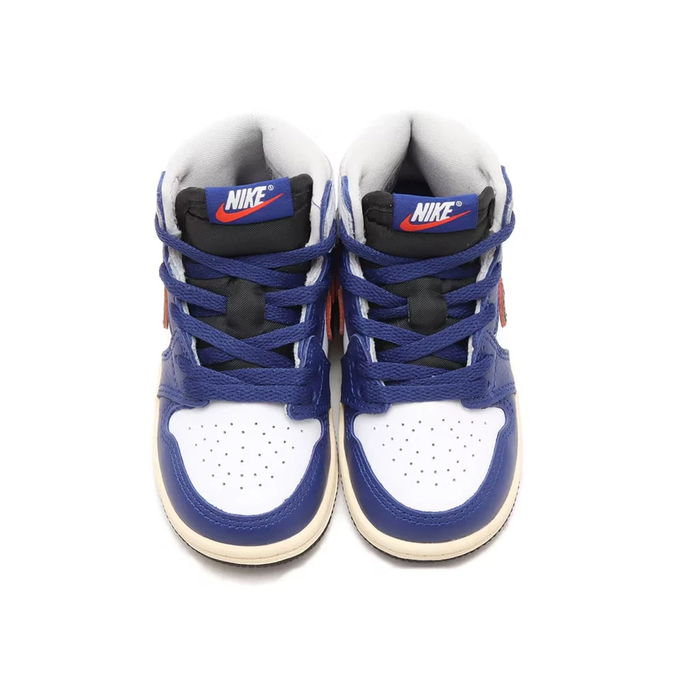 Air Jordan 1 Retro Alto OG PS FD1412-100 Negro-Azul Real Profundo-Muselina Talla 1C-3Y Foto 4 de 4