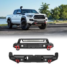 Offroad For 2016-2023 Toyota Tacoma Stubby Front Rear Bumper Wwinch Platelight