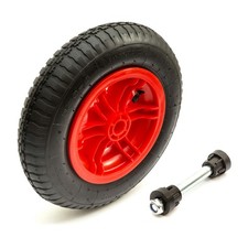 14" 3.50-8 Sack Truck Wheel + Air Tyre 5" Axle Set / Hub 75mm Barrow 100kg