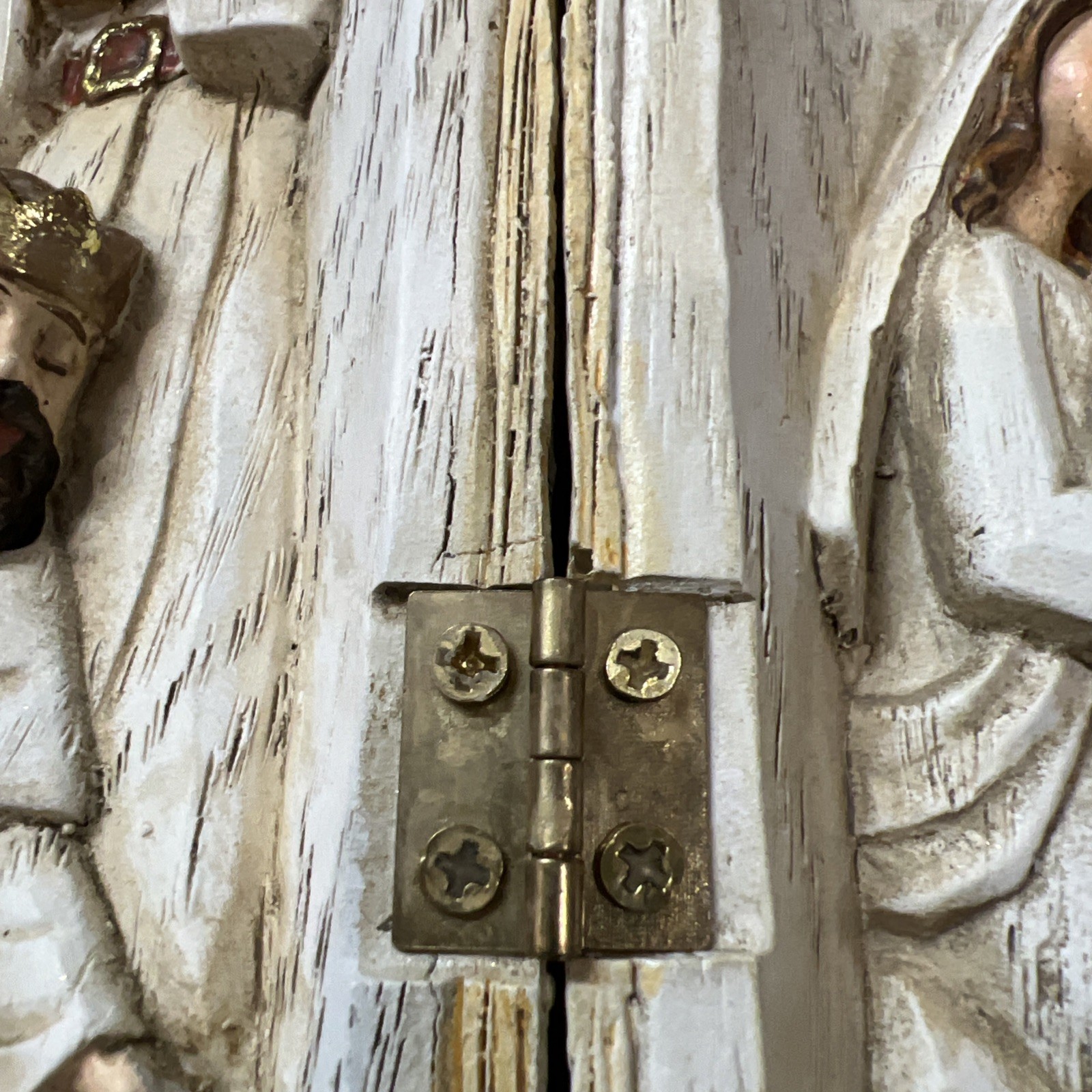 2015 Roman,Inc - Hinged Faux Log Opens to Nativity Scene - 9.75" T