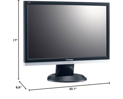 Viewsonic VA2226W Widescreen 1650x1080 Monitor W/ Power +DVI Cables