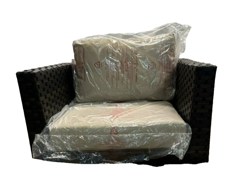 TK Classics Amalfi плетеный открытый патио клуб шезлонг стул в бежевый/коричневый - Изображение 3 из 4