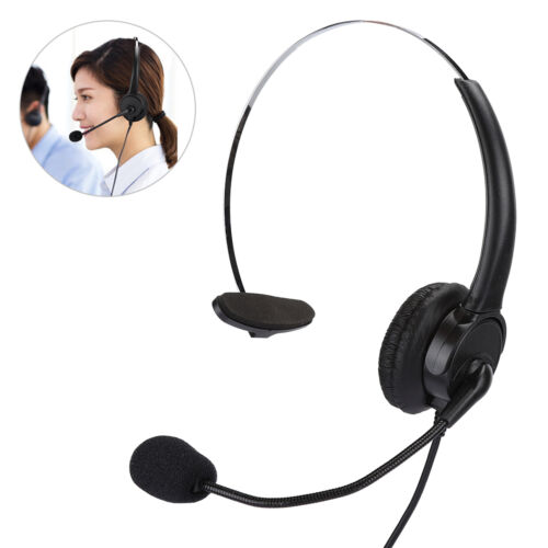 Telephone Monaural Headset Landline Phone Headphone With Mic For Home Use ECM - Bild 1 von 12