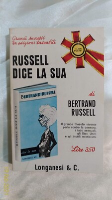Russel sagt seins - Bertrand Russel - Erstausgabe ''Lire 350'' Longanesi 1968